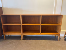 Load image into Gallery viewer, Small Vintage Teak Bookshelf with Custom Base
