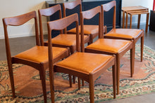 Load image into Gallery viewer, Refinished Vintage Teak Dining Chairs - Set of Six
