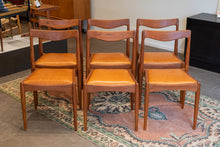 Load image into Gallery viewer, Refinished Vintage Teak Dining Chairs - Set of Six
