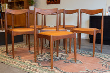 Load image into Gallery viewer, Refinished Vintage Teak Dining Chairs - Set of Six
