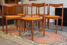 Load image into Gallery viewer, Refinished Vintage Teak Dining Chairs - Set of Six
