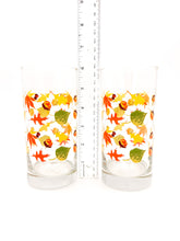 Load image into Gallery viewer, Vintage 1979’s Crisa Leaf/Acorn Print Tumblers - set of two
