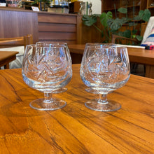 Load image into Gallery viewer, Crystal Pinwheel Brandy Glasses - Set of Four
