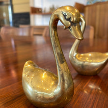 Load image into Gallery viewer, Brass Swans - Set of Two
