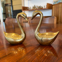 Load image into Gallery viewer, Brass Swans - Set of Two
