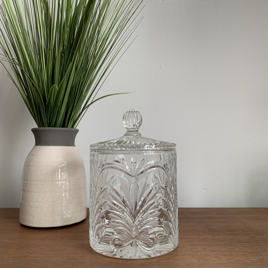 Vintage Crystal Jar with Lid