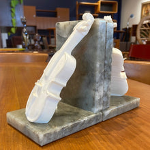 Load image into Gallery viewer, Italian Alabaster Violin Bookends
