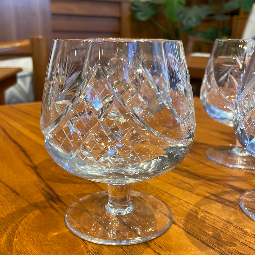 Crystal Pinwheel Brandy Glasses - Set of Four – KOLLEKTION