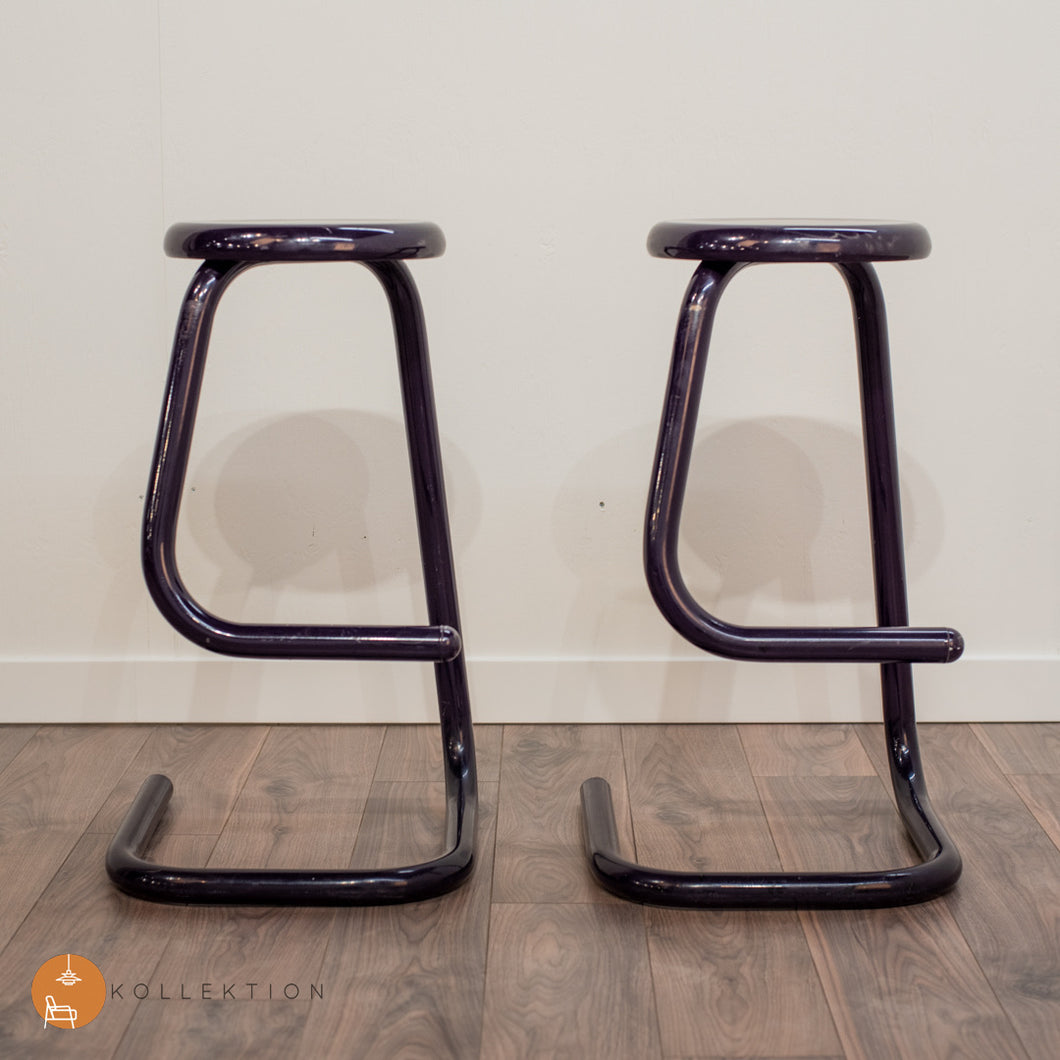 Paperclip Bar Stools in Purple (Pair)