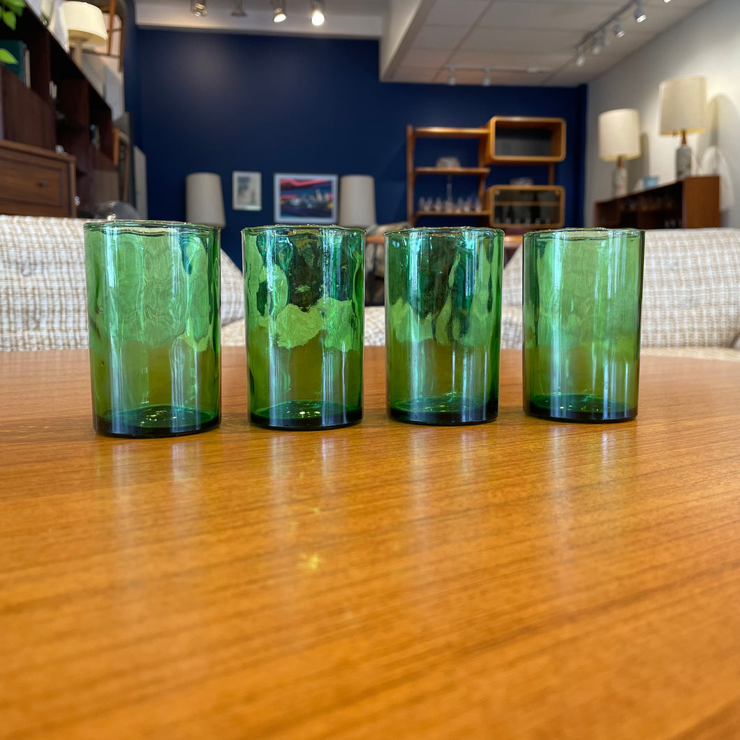 Small Green Tumblers - Set of Four