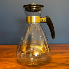 Load image into Gallery viewer, Retro Pyrex Carafe with Gold Detailing

