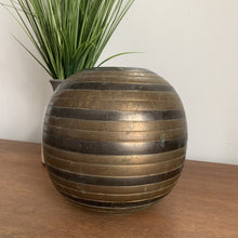 Load image into Gallery viewer, Vintage Round Solid Brass Vase
