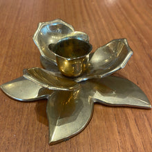 Load image into Gallery viewer, Vintage Brass Lily Candle Holder
