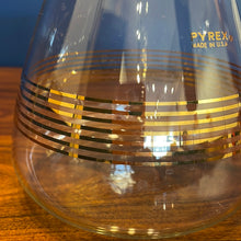 Load image into Gallery viewer, Retro Pyrex Carafe with Gold Detailing
